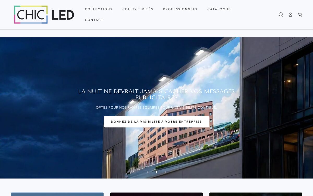 Page d’accueil de CHIC LED