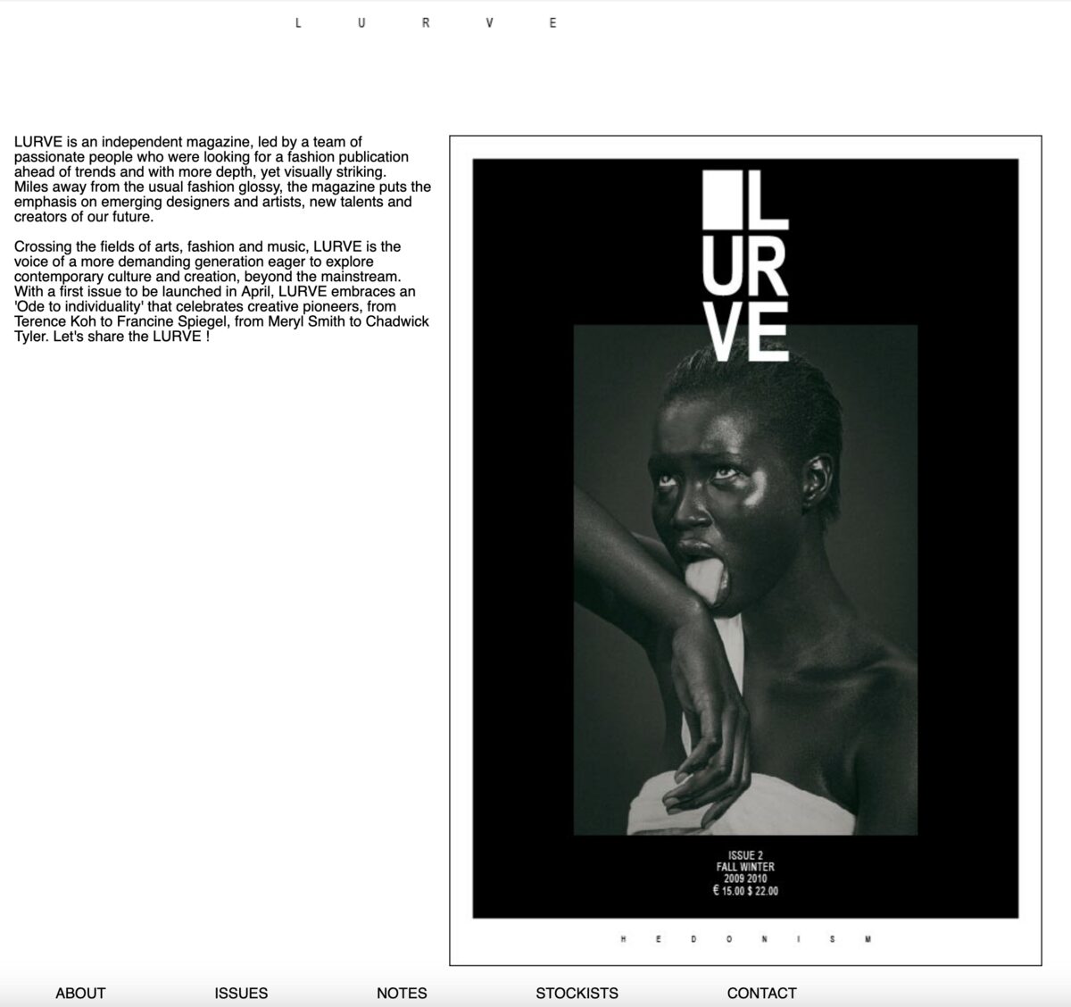 Page d’accueil de LurveMag